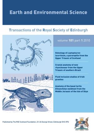Earth and Environmental Science Transactions of the Royal Society of Edinburgh Earth and Environmental Science