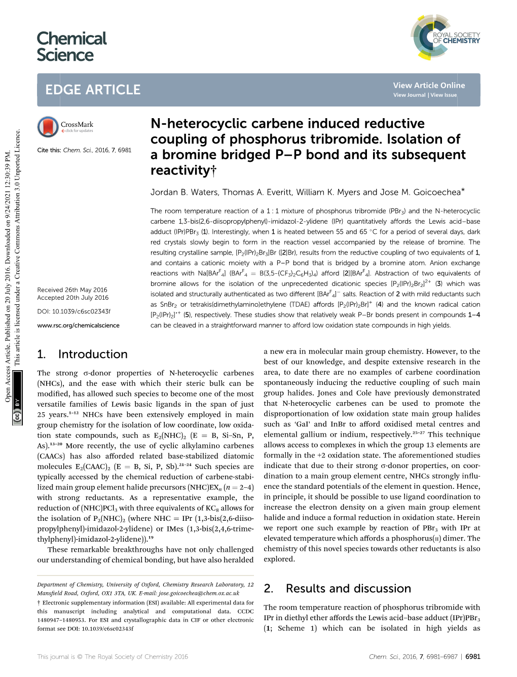 N-Heterocyclic Carbene Induced Reductive Coupling of Phosphorus Tribromide