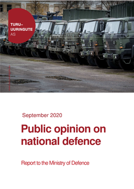 September 2020 Public Opinion on National Defence