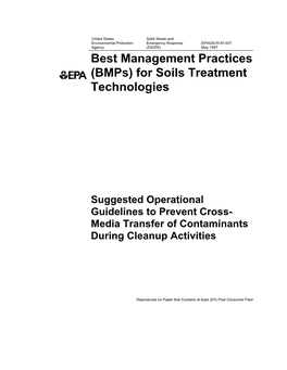 Best Management Practices (Bmps) for Soils Treatment Technologies