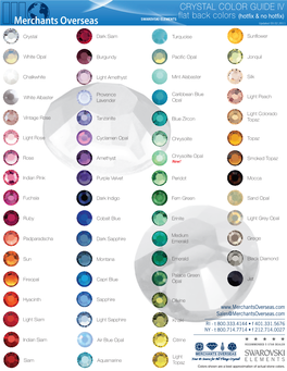 Crystal Color Chart