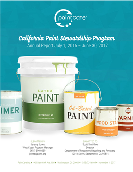 California Annual Report  July 1, 2016 - June 30, 2017  Page 2
