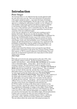 Utilitarianism and Animals Gaverick Matheny in North America and Europe, Around 17 Billion Land Animals Were Raised and Killed During 2001 to Feed Us