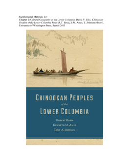 Supplemental Materials For: Chapter 2: Cultural Geography of the Lower Columbia