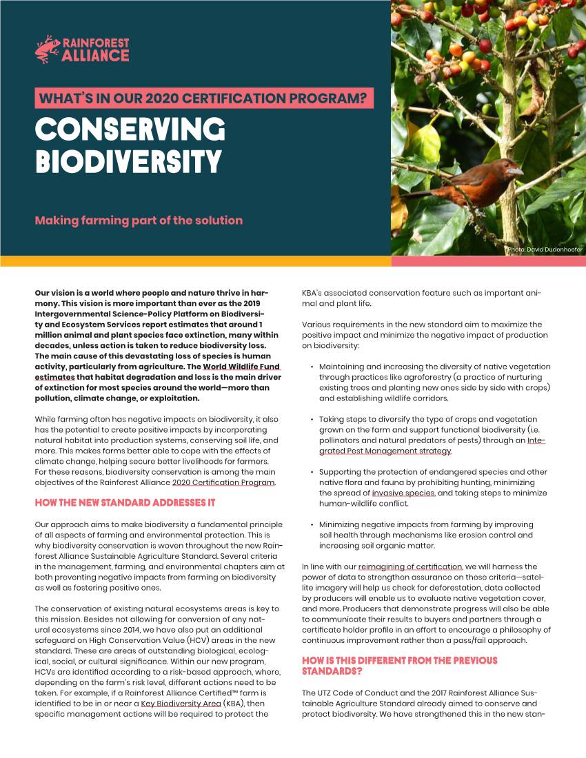 Conserving Biodiversity