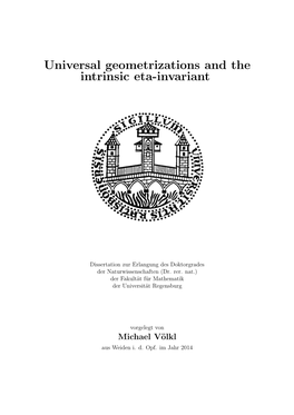 Universal Geometrizations and the Intrinsic Eta-Invariant