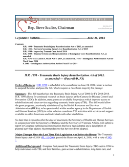 Legislative Bulletin………………………………….………June 24, 2014