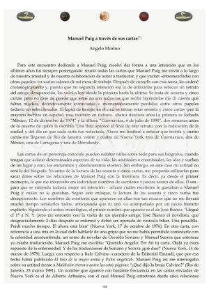 Manuel Puig a Través De Sus Cartas[*] Angelo Morino