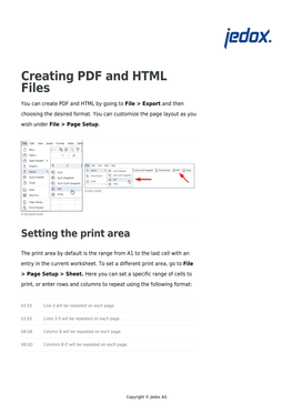 Creating PDF and HTML Files