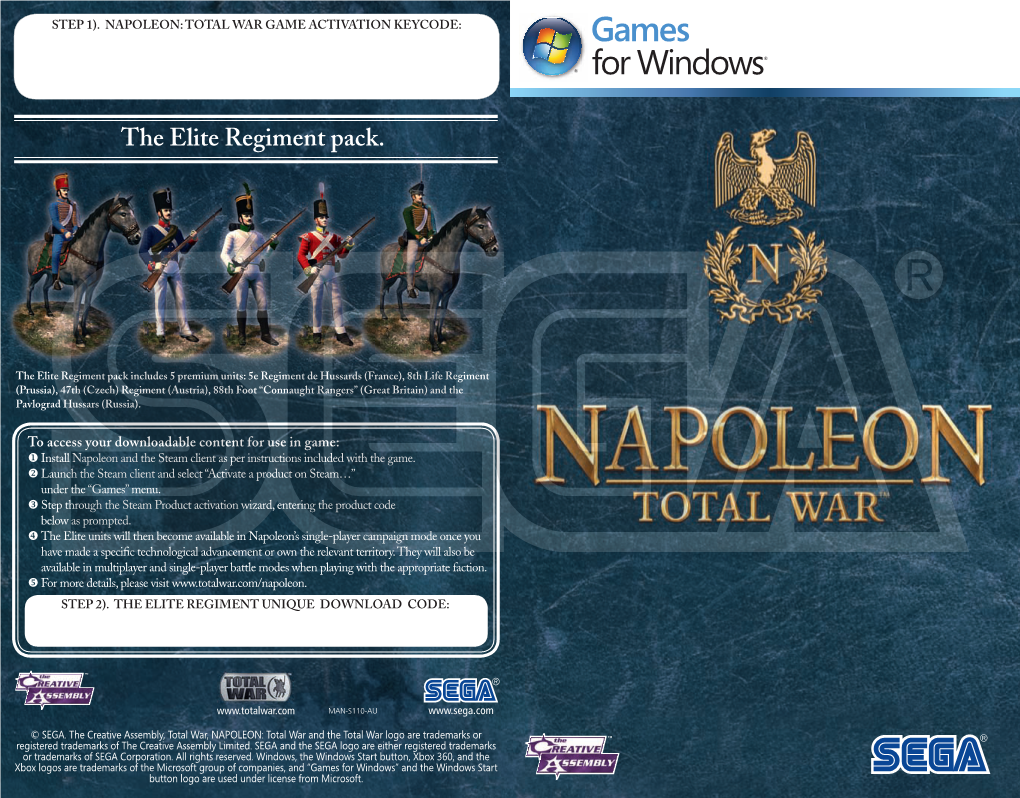 Napoleon: Total War Steam Manual