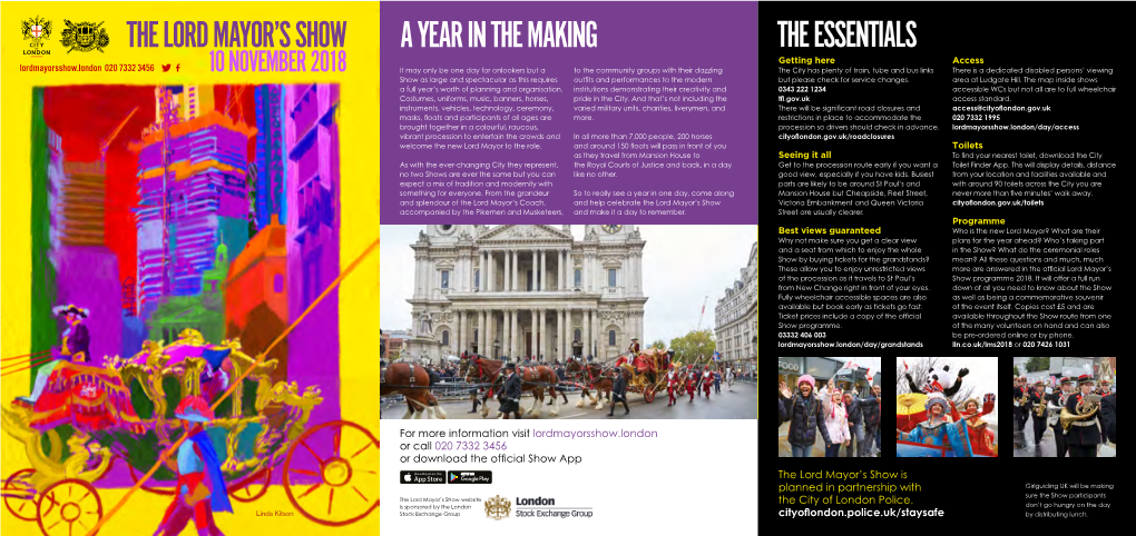 2018 Lord Mayor's Show Leaflet