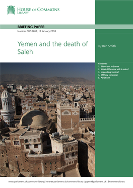 Yemen and the Death of Saleh