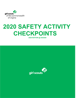 2020 GSCV Safety Activity Checkpoints