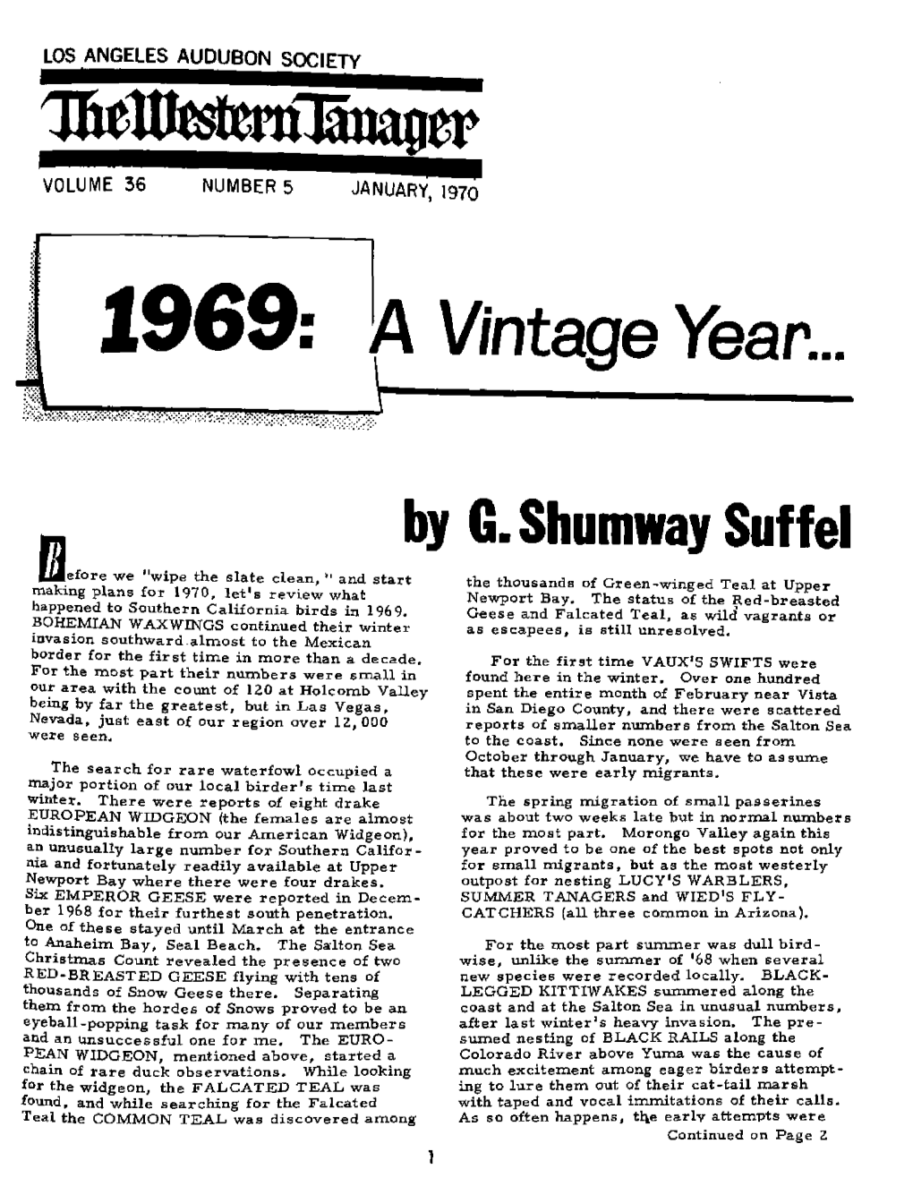 Vol. 36 No. 05 January 1970