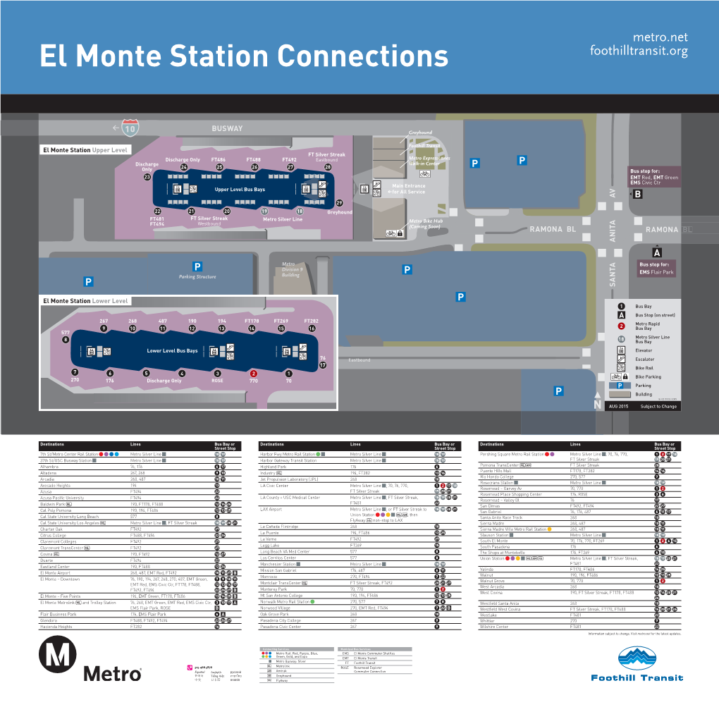 El Monte Station Connections Foothilltransit.Org