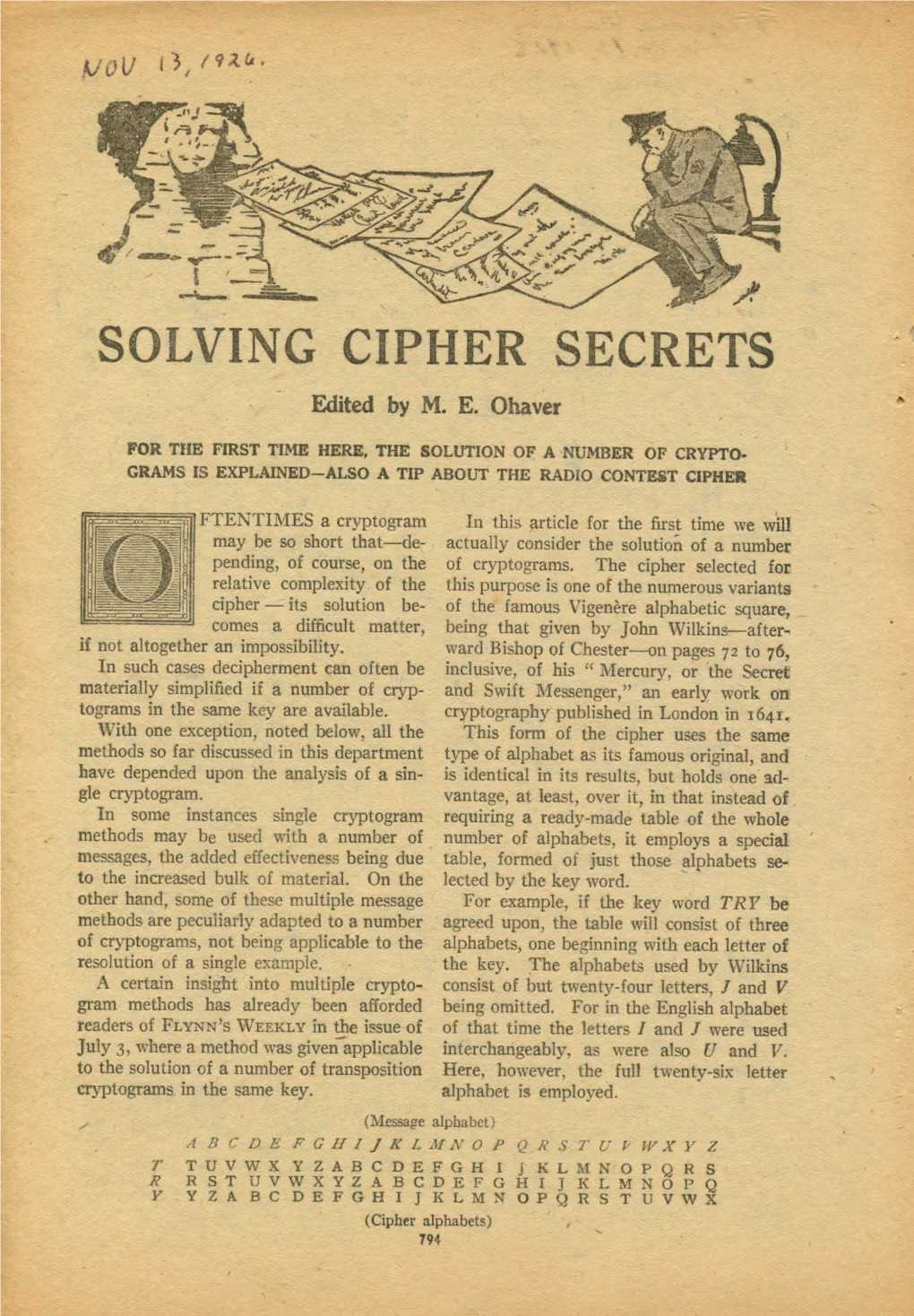 Solving Cipher Secrets