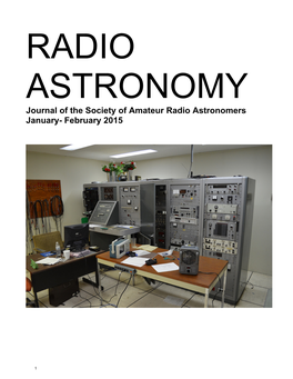 Journal of the Society of Amateur Radio Astronomers January- February 2015