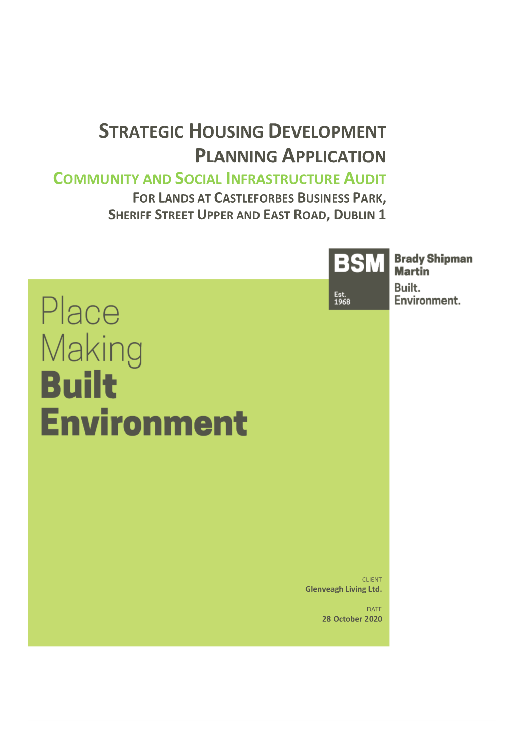 Strategic Housing Development Planning Application Community