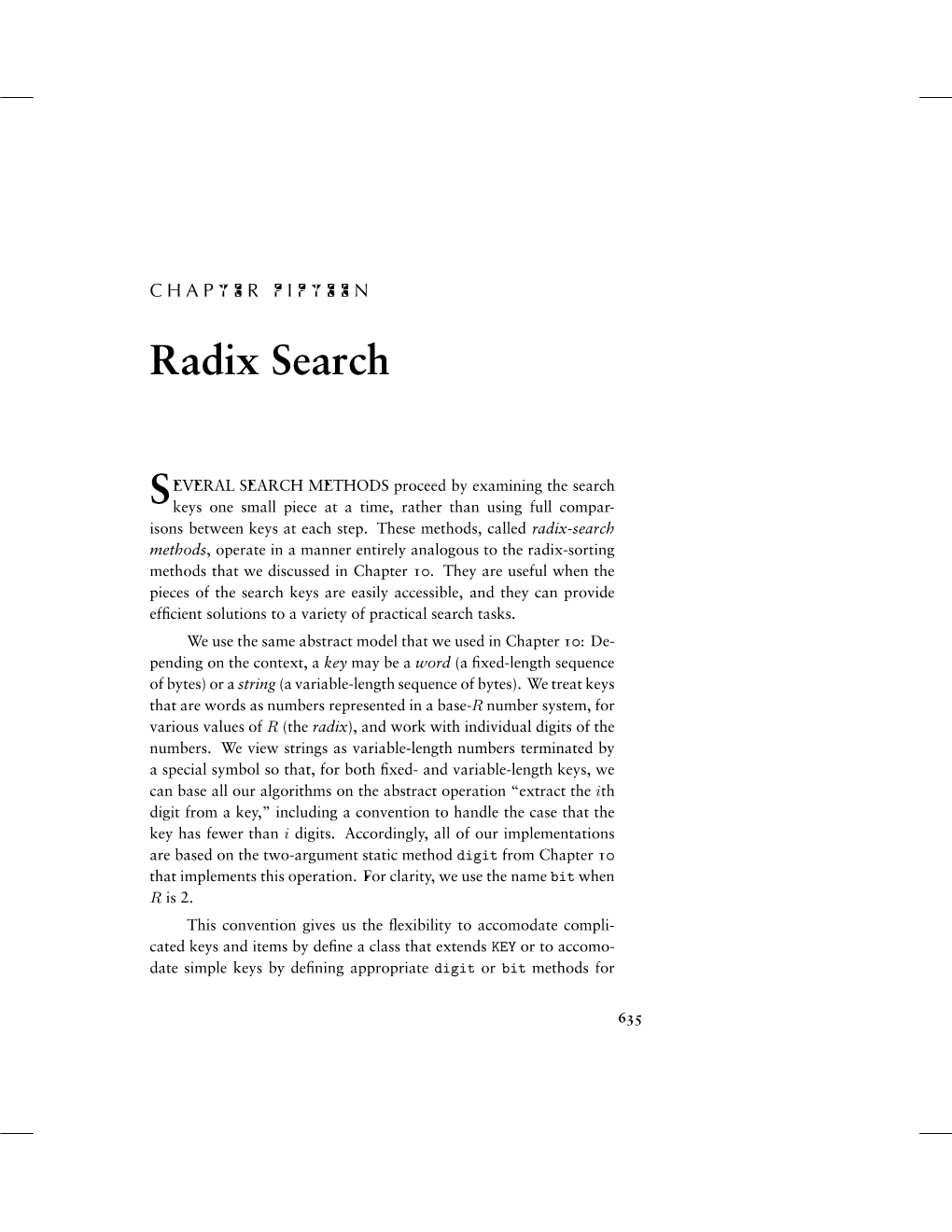 Radix Search