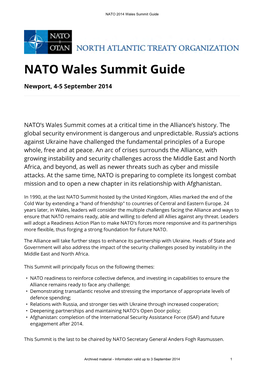 NATO Wales Summit Guide