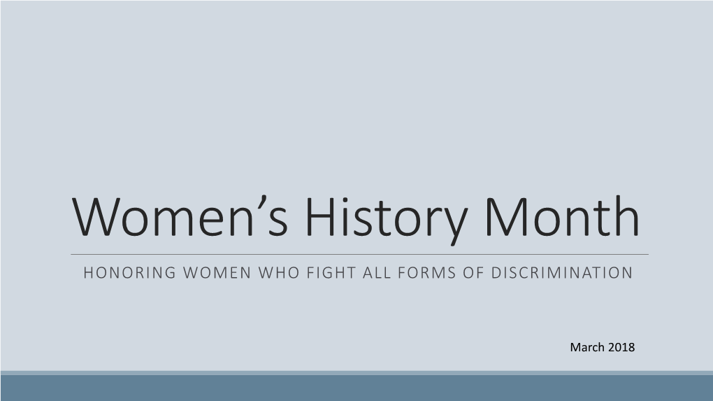 Women's History Month