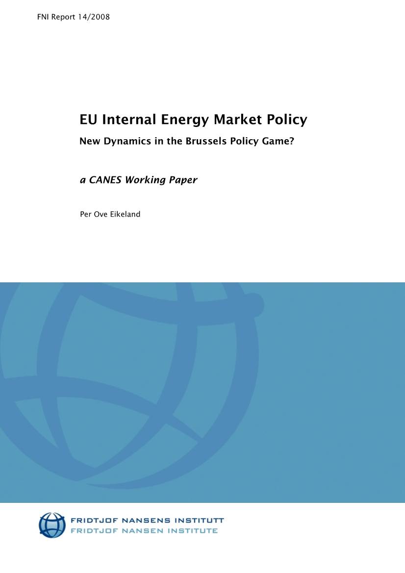 EU Internal Energy Market Policy