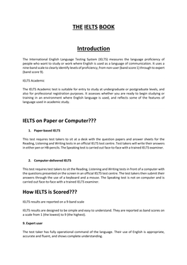 THE IELTS BOOK Introduction