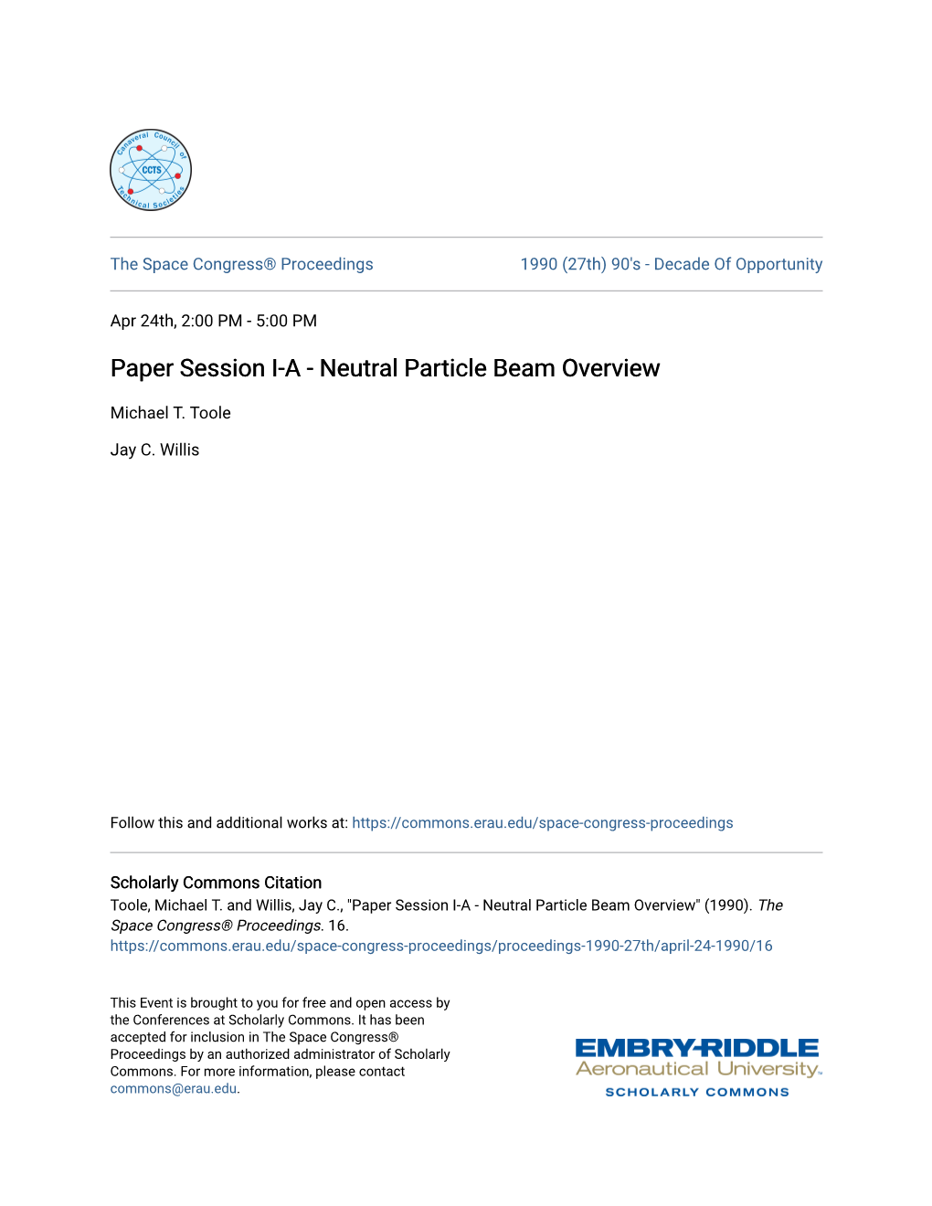 Neutral Particle Beam Overview