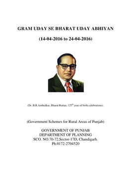 GRAM UDAY SE BHARAT UDAY ABHIYAN (14-04-2016 to 24-04