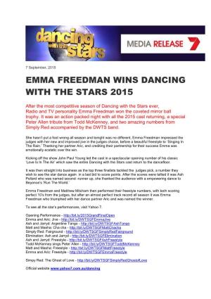 Emma Freedman Wins Dancing with the Stars 2015