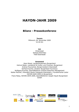 Haydn-Jahr 2009