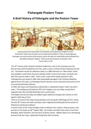 A Brief History of Fishergate and the Postern Tower