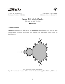 Grade 7/8 Math Circles Fractals Introduction