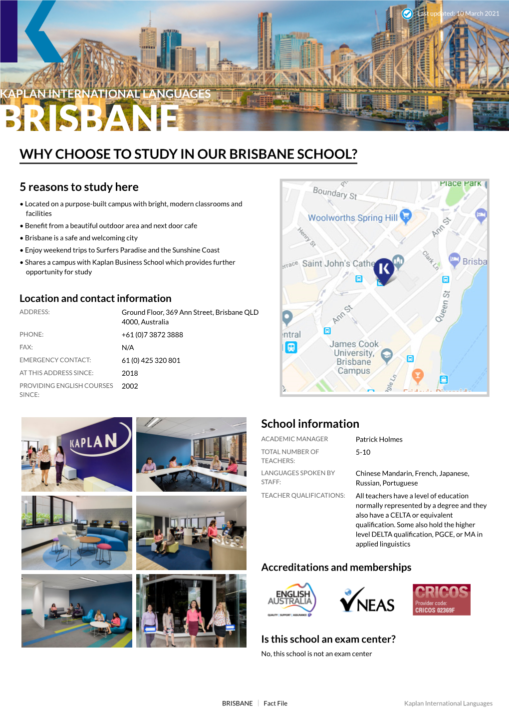 Brisbane Why Choose to Study in Our Brisbane School?