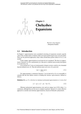 Chebyshev Expansions