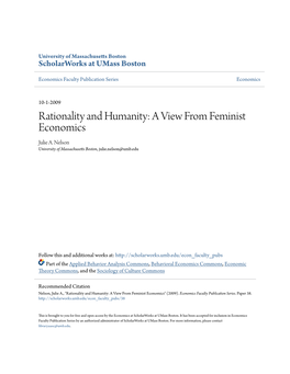 A View from Feminist Economics Julie A