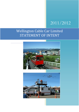 Wellington Cable Car Limited STATEMENT of INTENT