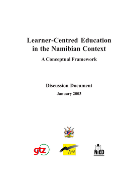 Learner-Centred Education in the Namibian Context a Conceptual Framework