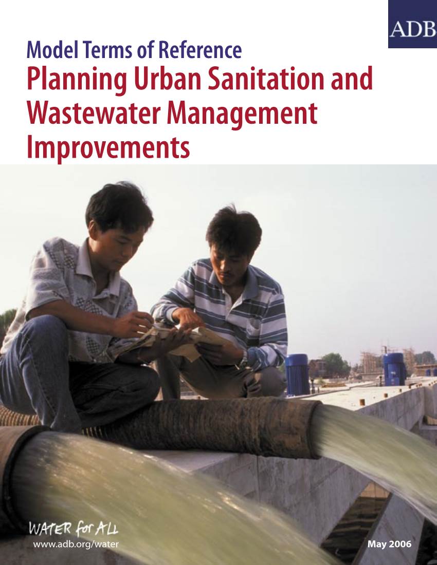 Model Terms of Reference Planning Urban Sanitation and Wastewater Management Improvements