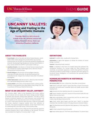 UNCANNY VALLEYS: Thinking and Feeling in the Age of Synthetic Humans