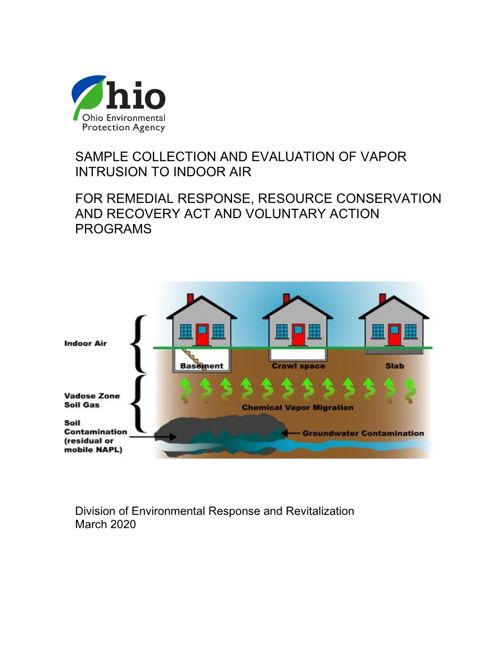 Sample Collection and Evaluation of Vapor Intrusion to Indoor Air for Remedial Response, Resource Conservation and Recovery Act and Voluntary Action Programs
