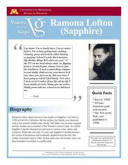 Ramona Lofton (Sapphire)