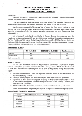 AGM Report for the Year 2019-20