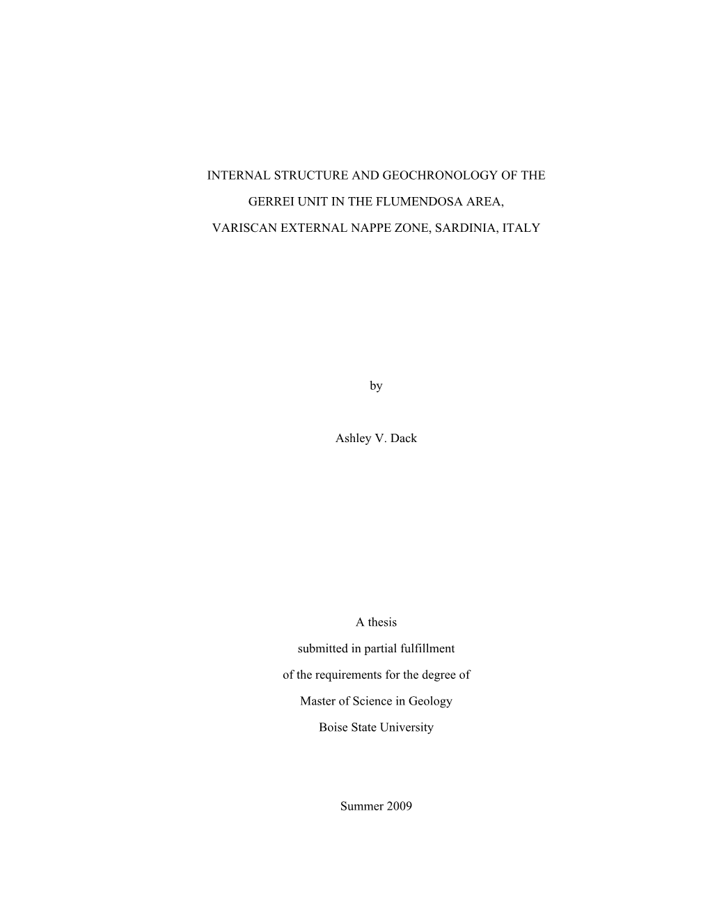 Internal Structure and Geochronology of the Gerrei Unit in the Flumendosa Area, Variscan External Nappe Zone, Sardinia, Italy