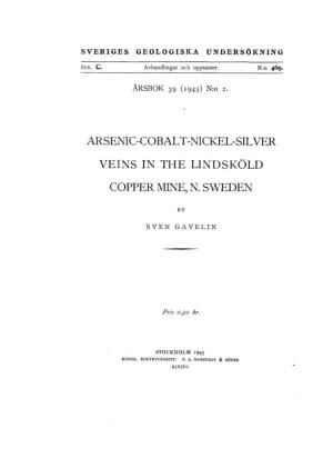 Arsenic-Cobalt-Nickel-Silver Veins in the Lindskold Copper Mine, N