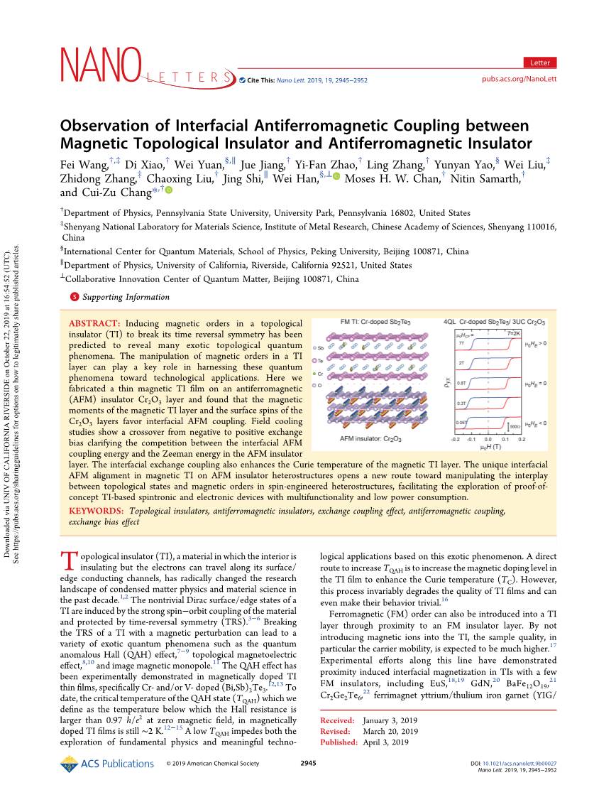 Observation of Interfacial Antiferromagnetic Coupling