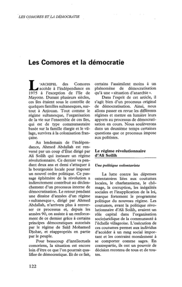 Les Comores Et La Démocratie