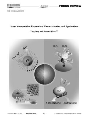 Janus Nanoparticles: Preparation, Characterization, and Applications