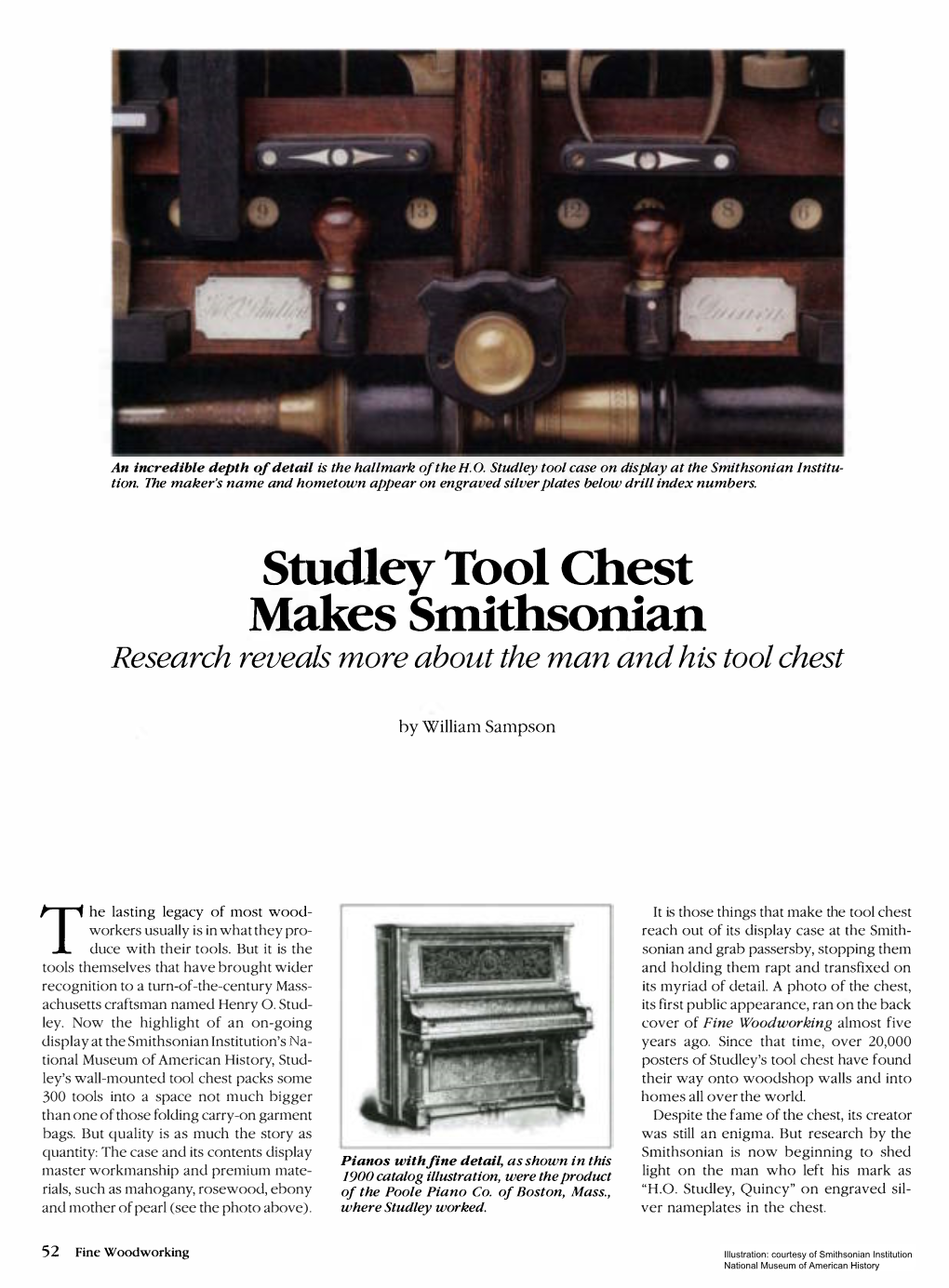 Studley Tool Chest Makes Smithsonian