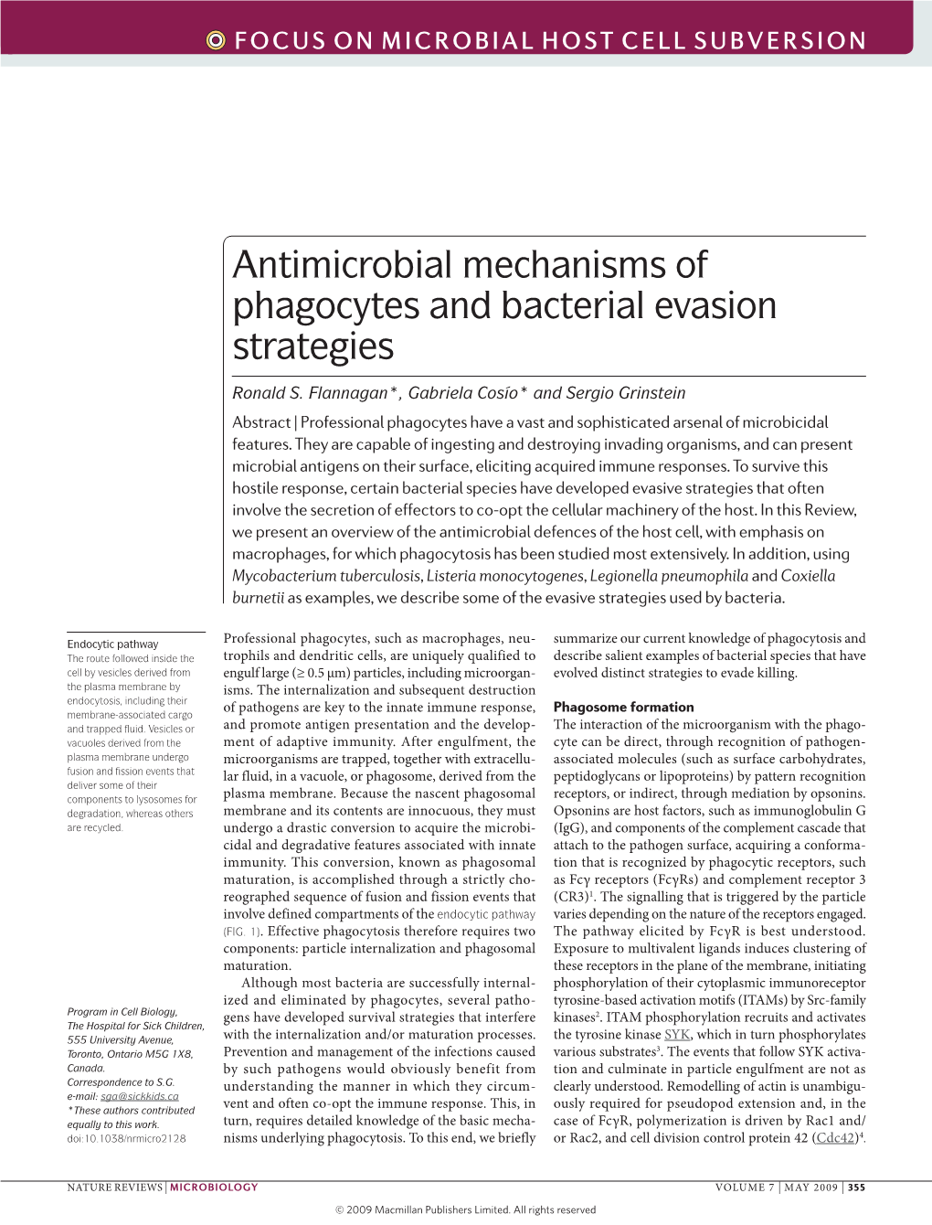 Antimicrobial Mechanisms of Phagocytes and Bacterial Evasion Strategies